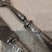Carving service for 2 pieces, silver-plated metal, Ercuis silversmith, Louis XV style, 29