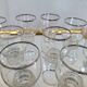 10 antique glasses with silver trim – French glassware, around 1950