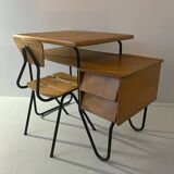 Children's desk from the 50s Jacques Hitier style