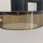 Simple wall light in glass and yellow-brown metal by Seguso, 1950s, Italy.