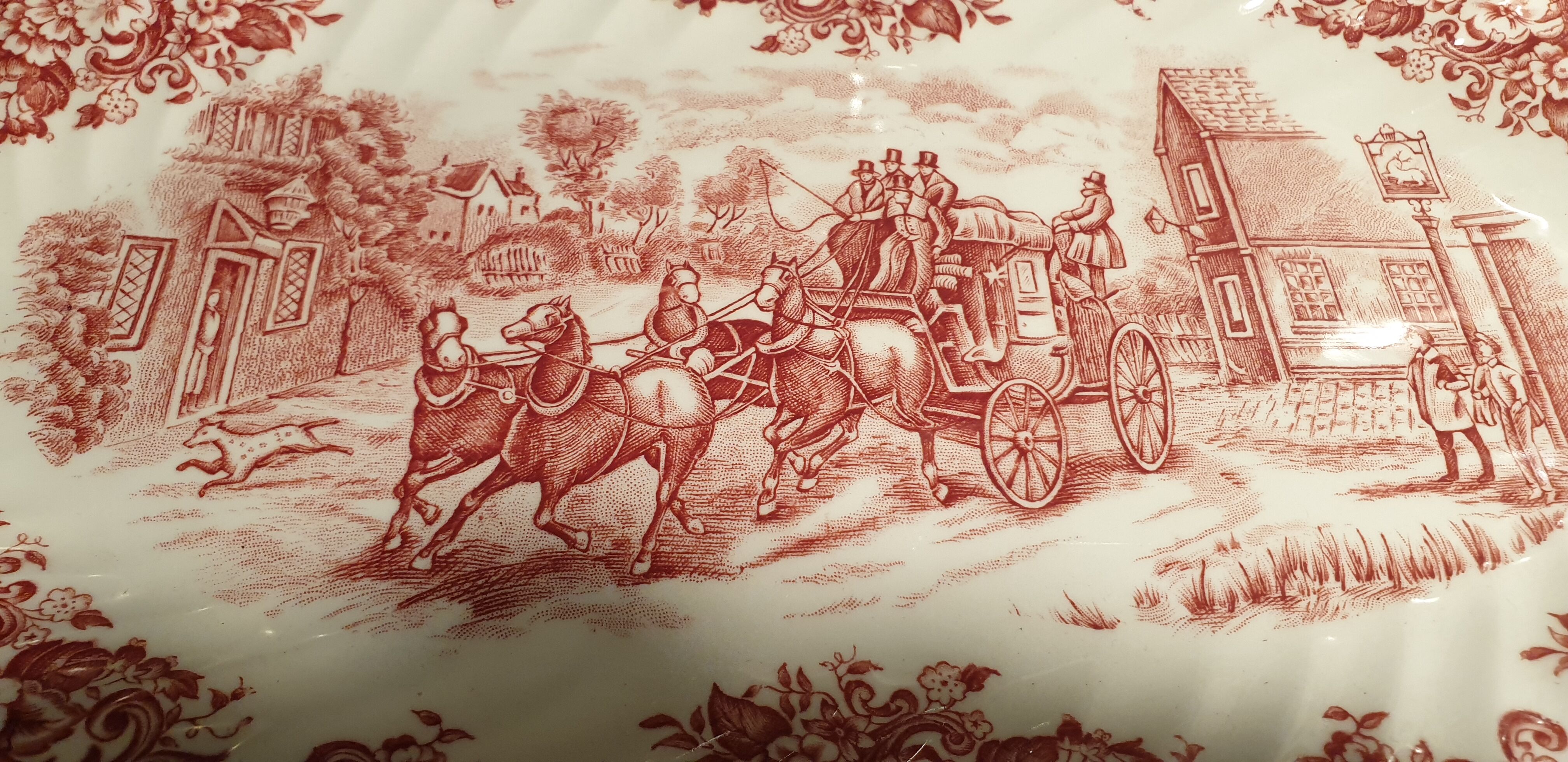 JOHNSON BROS COACHING SCENES serving dish