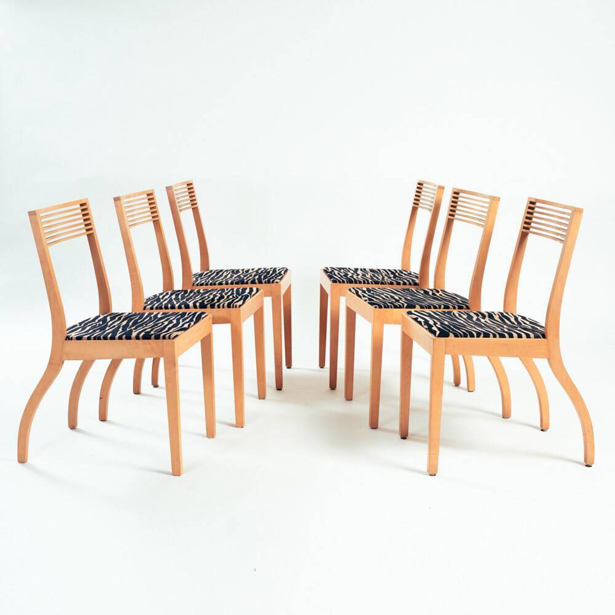 Chaises sculpturales en hêtre de design hollandais par Castelijn, années 1980