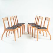 Chaises sculpturales en hêtre de design hollandais par Castelijn, années 1980