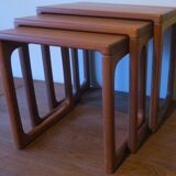 Set of mid century Danish teak nesting tables by GR Gelsted, 1960s
