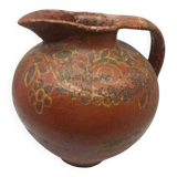 Vase, pichet ancien en terre cuite vernissée, Toscane Italie XVIIème siècle