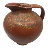 Vase, pichet ancien en terre cuite vernissée, Toscane Italie XVIIème siècle