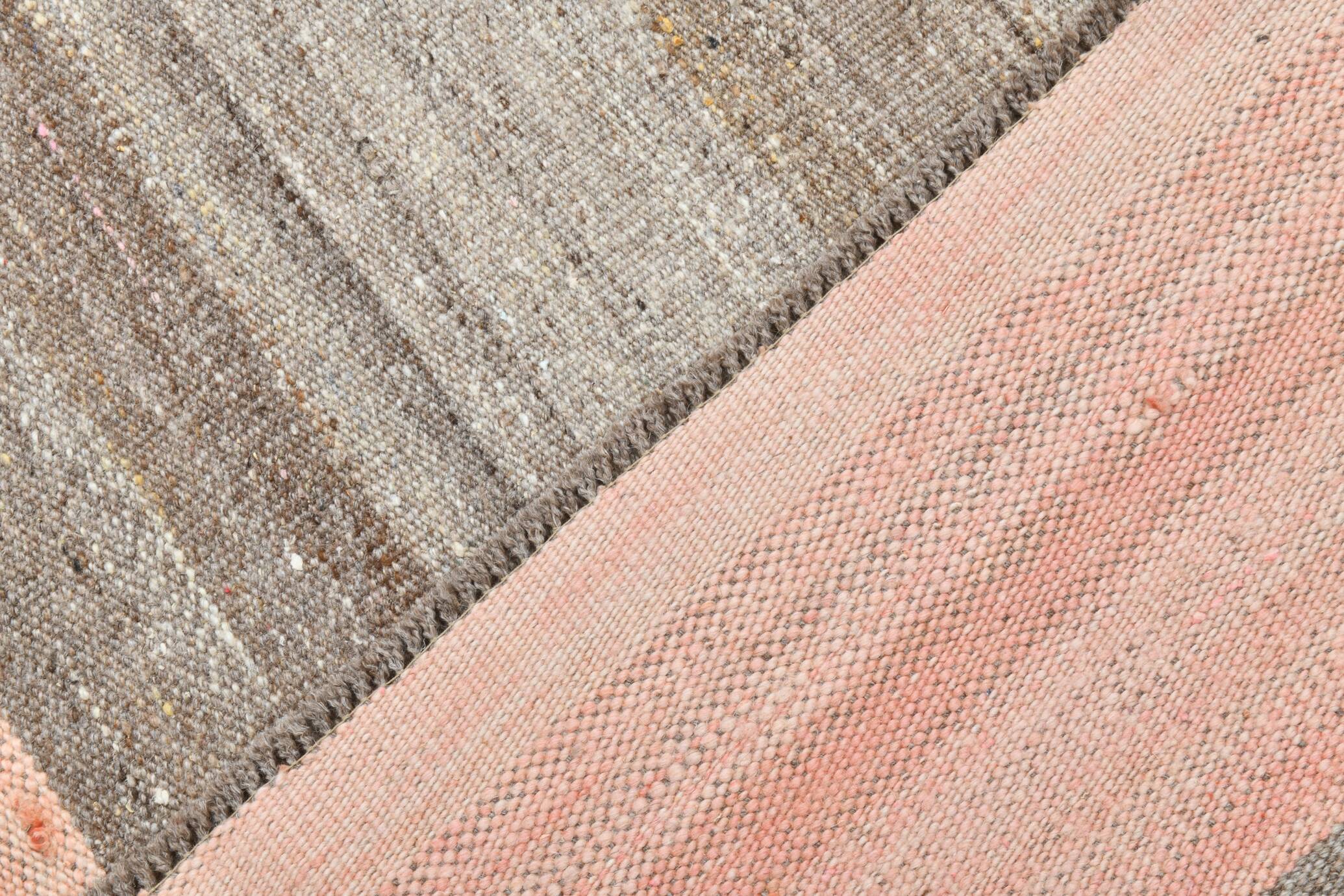 6x10 Salmon & Brown Contemporary Vintage Kilim Rug, 188x304Cm SK 33353