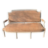 Louis XVI bench in bleached wood, Napoleon III period
