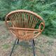 Armchair rattan basket child, vintage