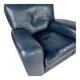 Set of 2 Italian Blue Leather Fatboy Armchairs by Molinari, 1980s