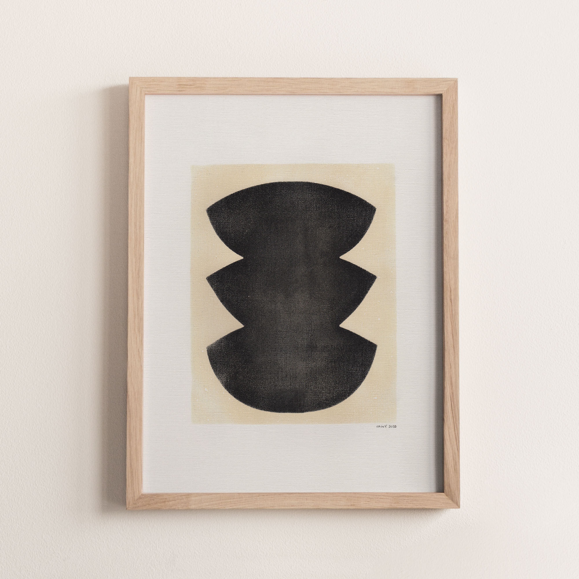 Paper paint dated and signed 30x40cm