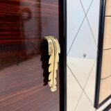 Italian 1940s Art Deco Sideboard in Macassar, Parchment, Attr. Osvaldo Bors