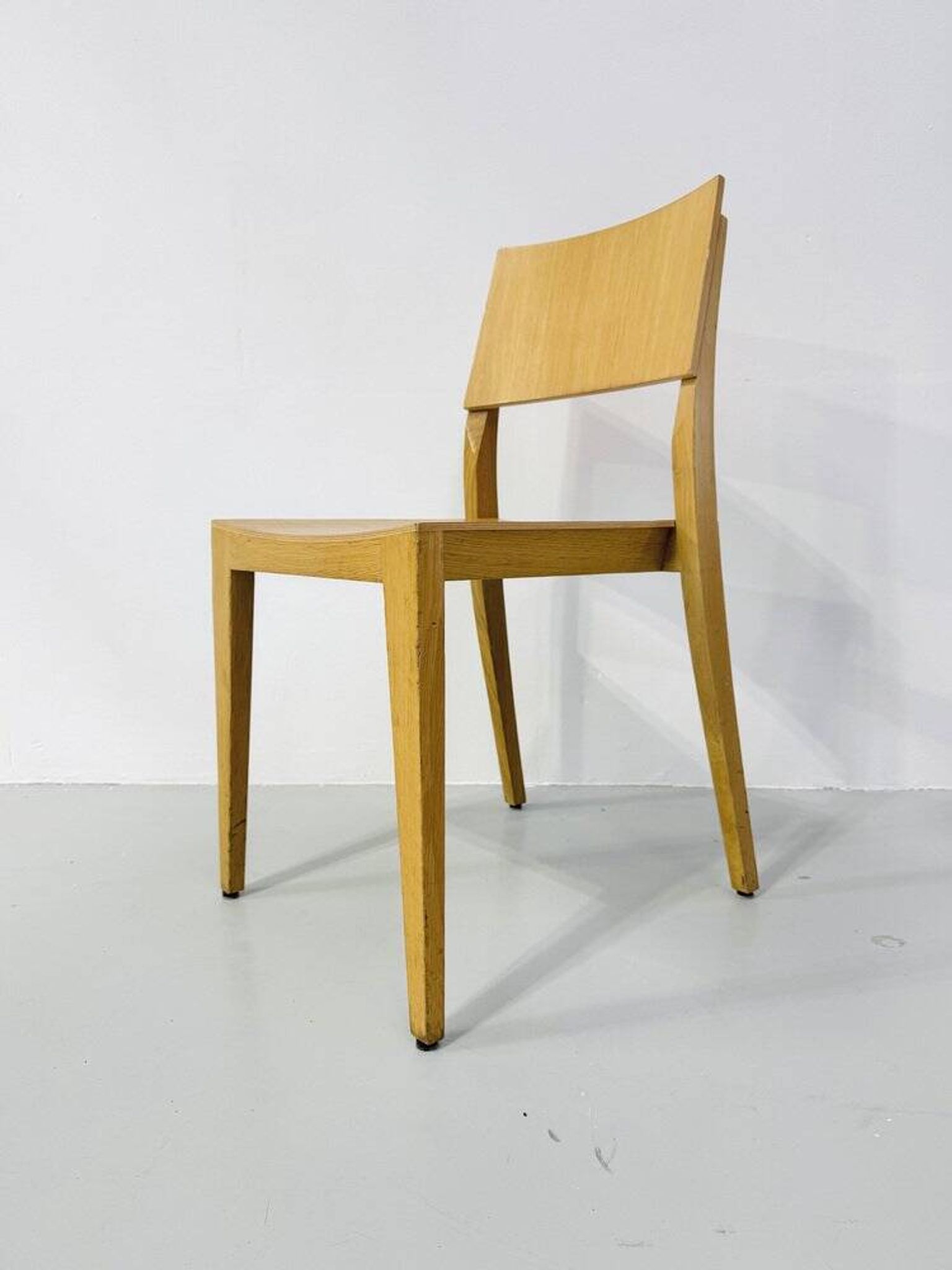 Danish beech dining chairs, 1980s, set of 6