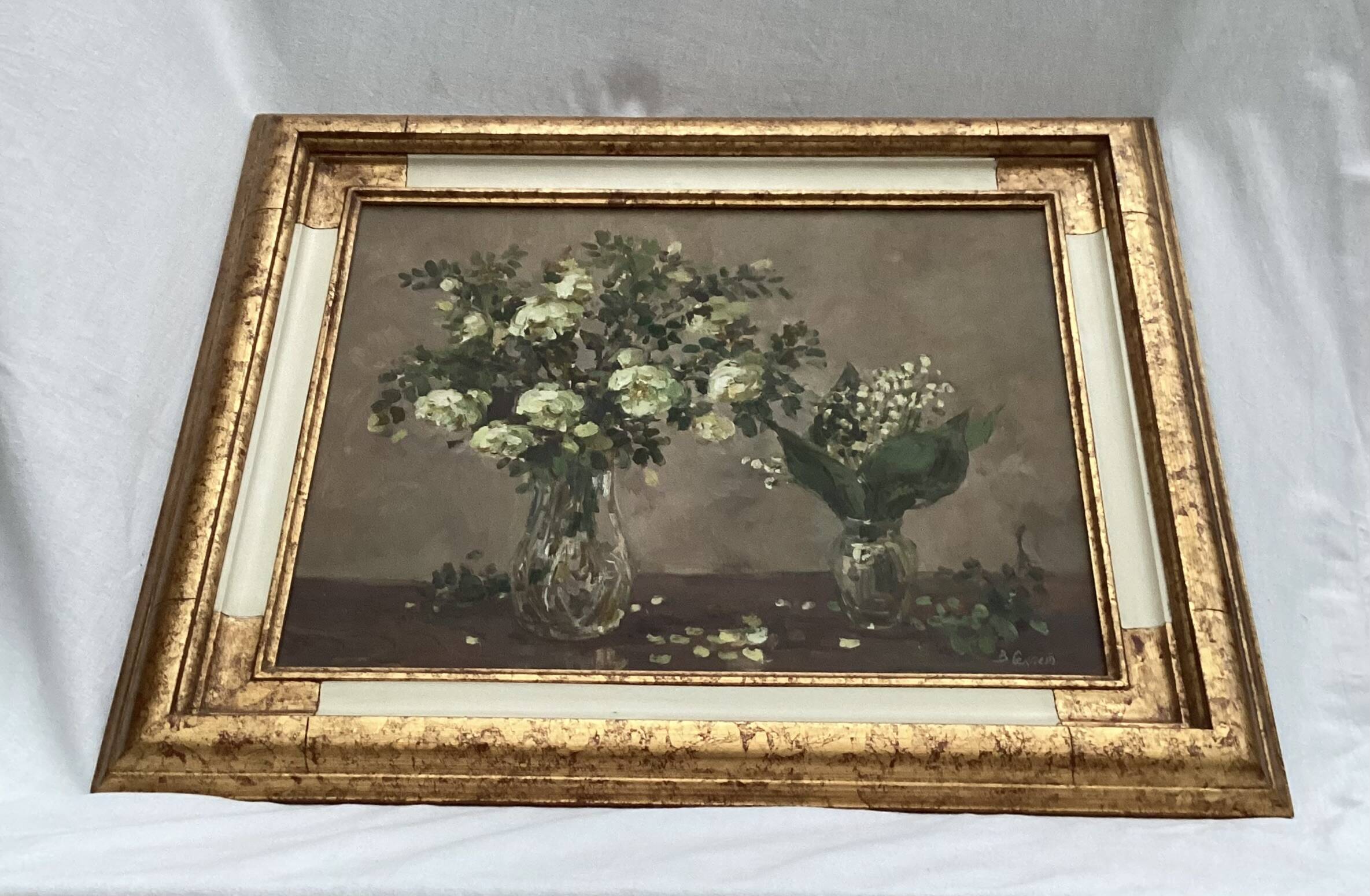 Painting signed Oil on canvas dimension: height -58 cm- width -66.5cm-