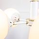 Vintage Italian Brass and Opaline Sputnik Chandelier, 1970s