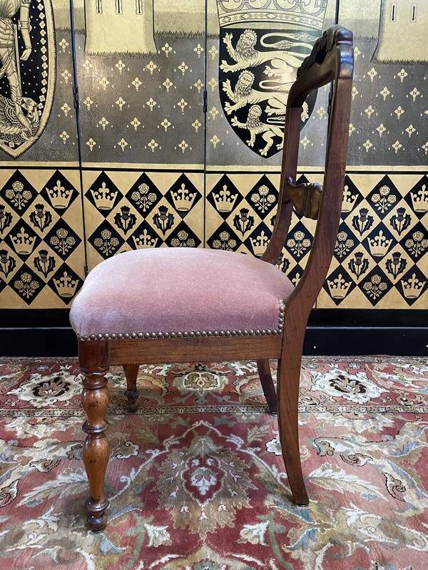 Set of 4 Napoleon III chairs with Jacob mahogany legs