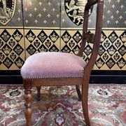 Set of 4 Napoleon III chairs with Jacob mahogany legs
