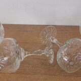 Cut crystal champagne glasses