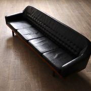 Canapé Arne Halvorsen '2010' en cuir noir, Norvège, années 1960.