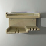 Space Age beige plastic wall shelf