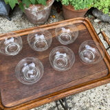 Pop-up Christmas 2022 - Set of 6 vintage champagne glasses in engraved crystal 1950