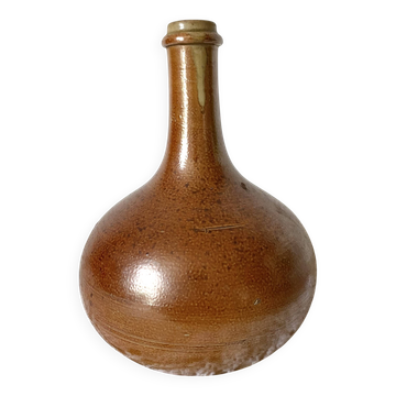 Vase soliflore, bouteille en grès