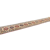 Baby Blue and Beige Long Hallway Runner