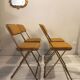 Chaises Lafuma pliables tissu rayé et piétement doré