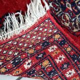 Tapis vintage pakistanais Ersari fait main en laine – 45 x 86 cm – 1970s