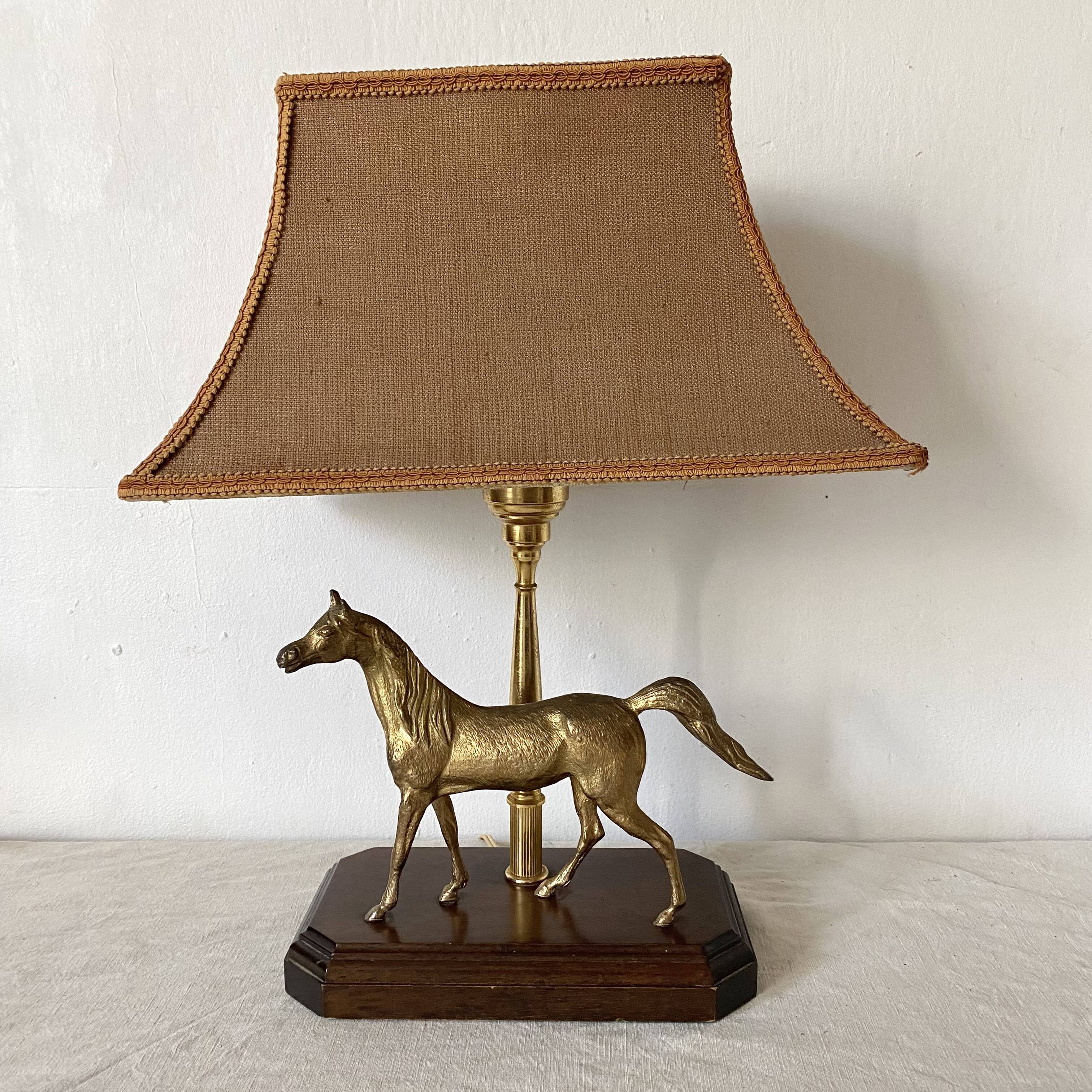 Lampe cheval années 60-70
