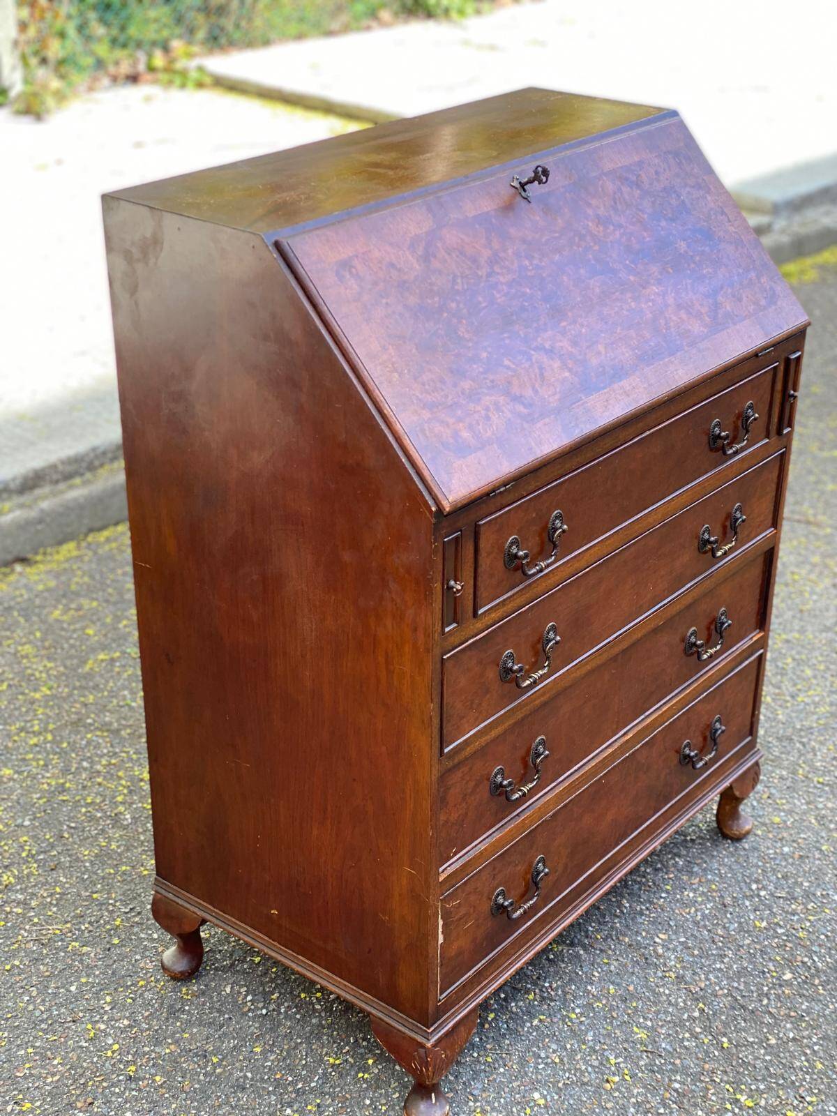 Secrétaire Chippendale en bois du XIXème
