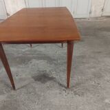 Scandinavian teak table with built-in extension