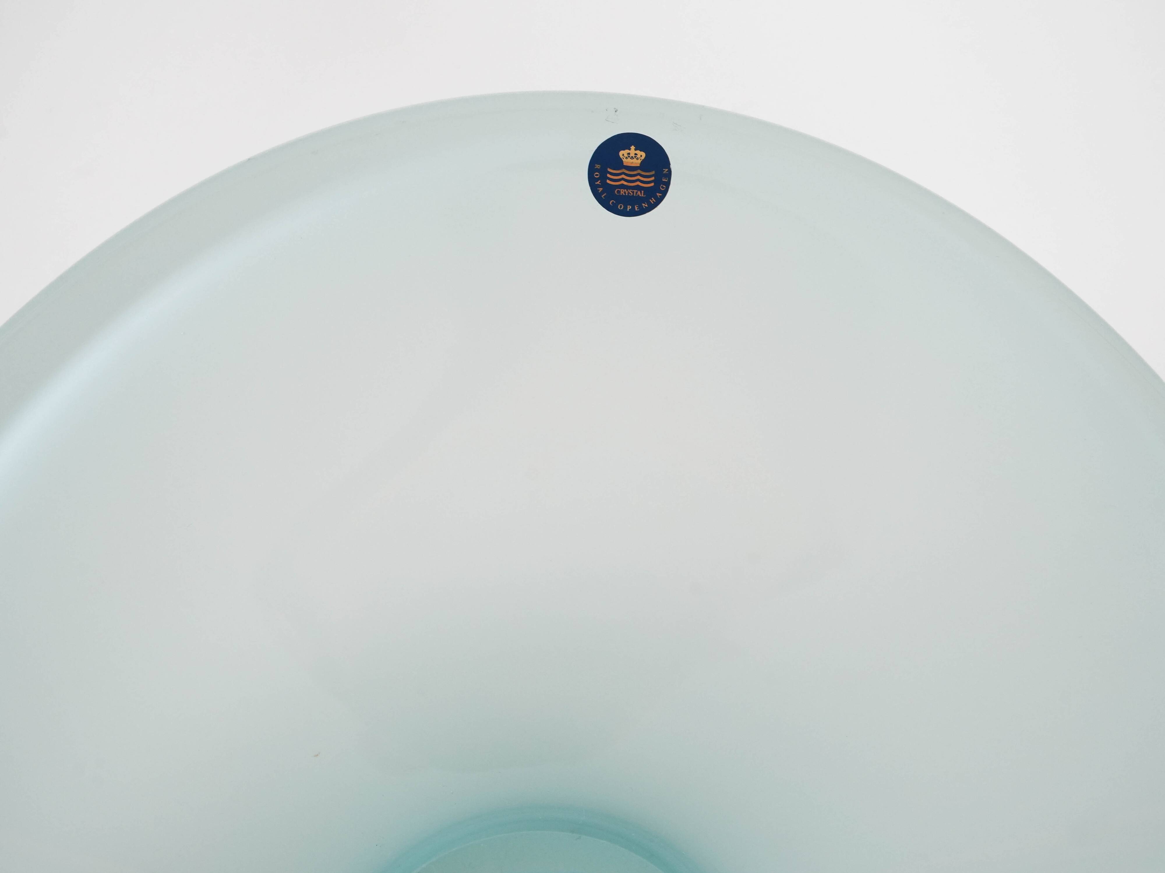 Crystal platter, Danish design, 1960s, manufactured by Royal Copenhagen