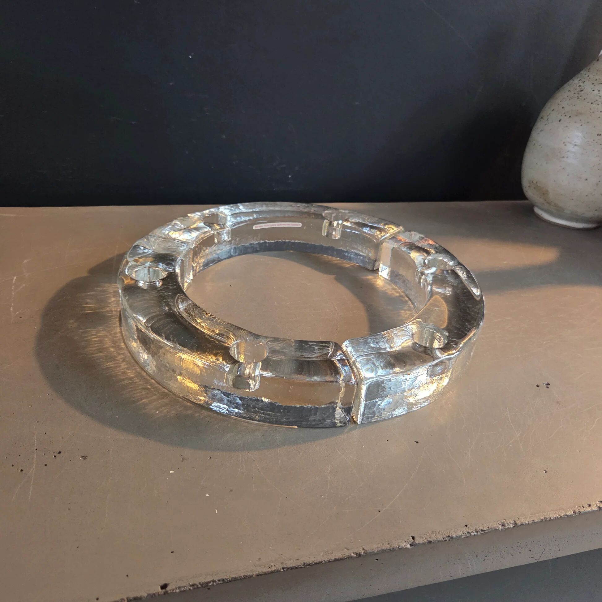 Chandelier centrepiece in pressed moulded glass