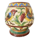 Ceramic pot, Perugia Italy, flower and bird decoration