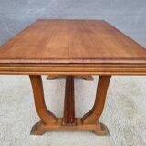 Art Deco extendable desk table 1930 braced base