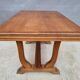 Table bureau extensible Art Déco 1930 piétement en accolades