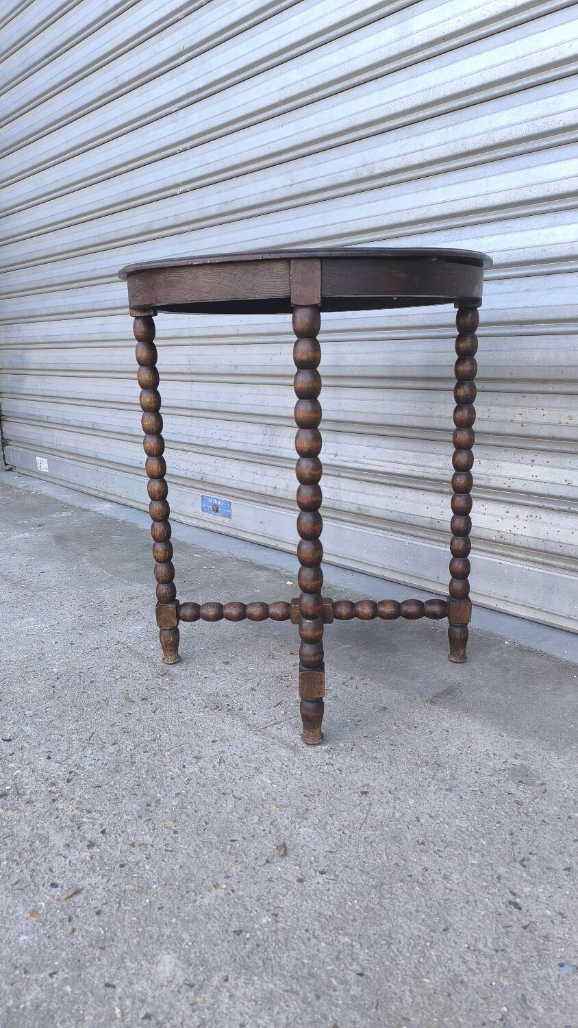 1930s turned wood side table