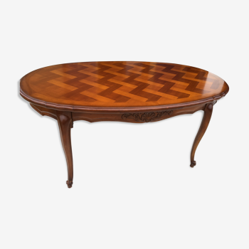Louis XV style expandable oval table