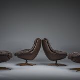 Fauteuils pivotants scandinaves par H.W. Klein pour Bramin, 1960, ensemble de 4