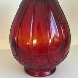 Large volute vase in pressed glass Art Deco