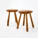 Set of 2 Charlotte Perriand Stools for Les Arcs, 1960s