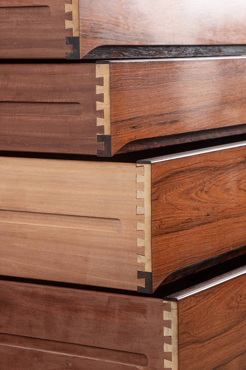 Large Danish chest of drawers in rosewood by Svend Langkilde from the 1960s.