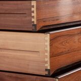 Large Danish chest of drawers in rosewood by Svend Langkilde from the 1960s.