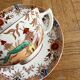 2 antique cups with saucers Sarreguemines Kyoto ironstone