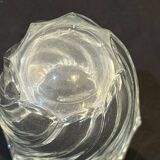 Luminarc vase in transparent glass swirl from the Arques glassworks 1970