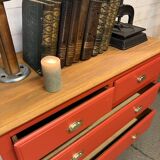 Commode vintage poignées laitons