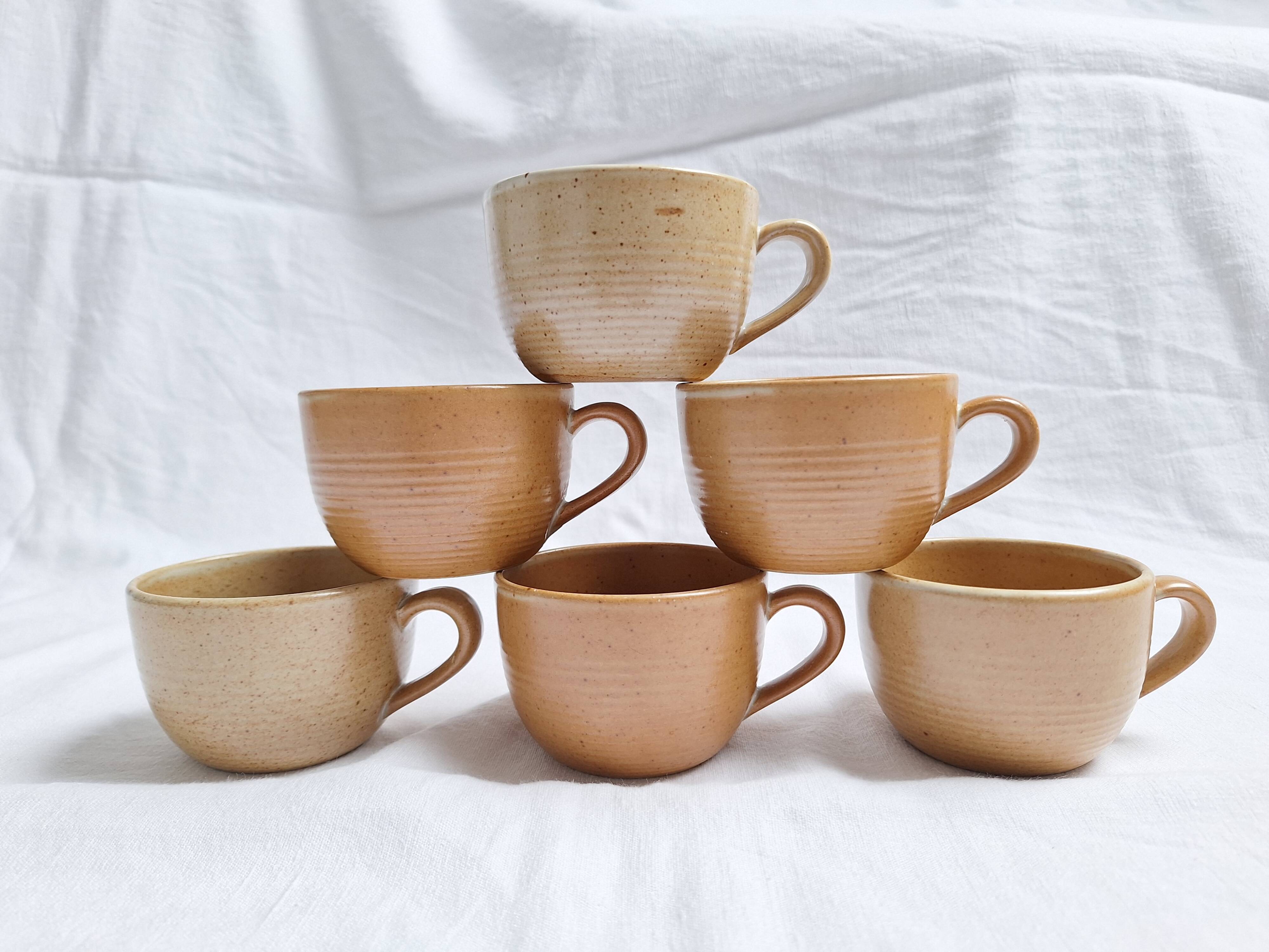 Vintage village stoneware mugs