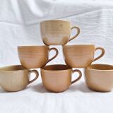 Vintage village stoneware mugs