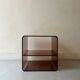 Side table/bedside table in smoked plexiglass, M.Dumas for Roche Bobois 1970
